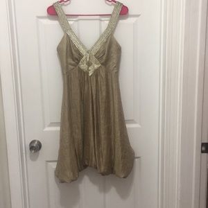 BCBG Gold Dress